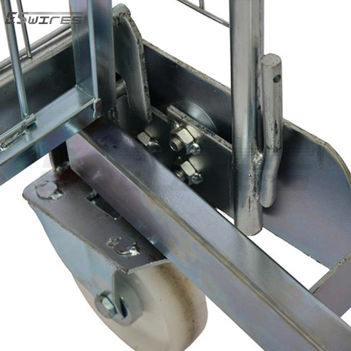 Safety nestable rolltainer caster
